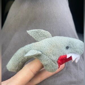 Unique Vintage Gray Shark Finger Puppet